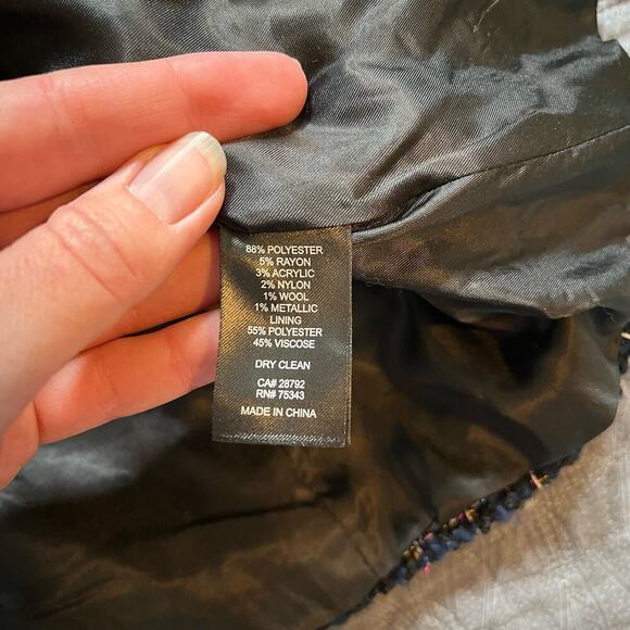 House of Harlow 1960 double breasted metallic tween blazer women’s large - Picture 6 of 12